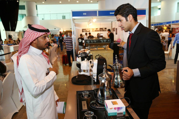 A stand at the Dubai International Tea and Coffee Festival