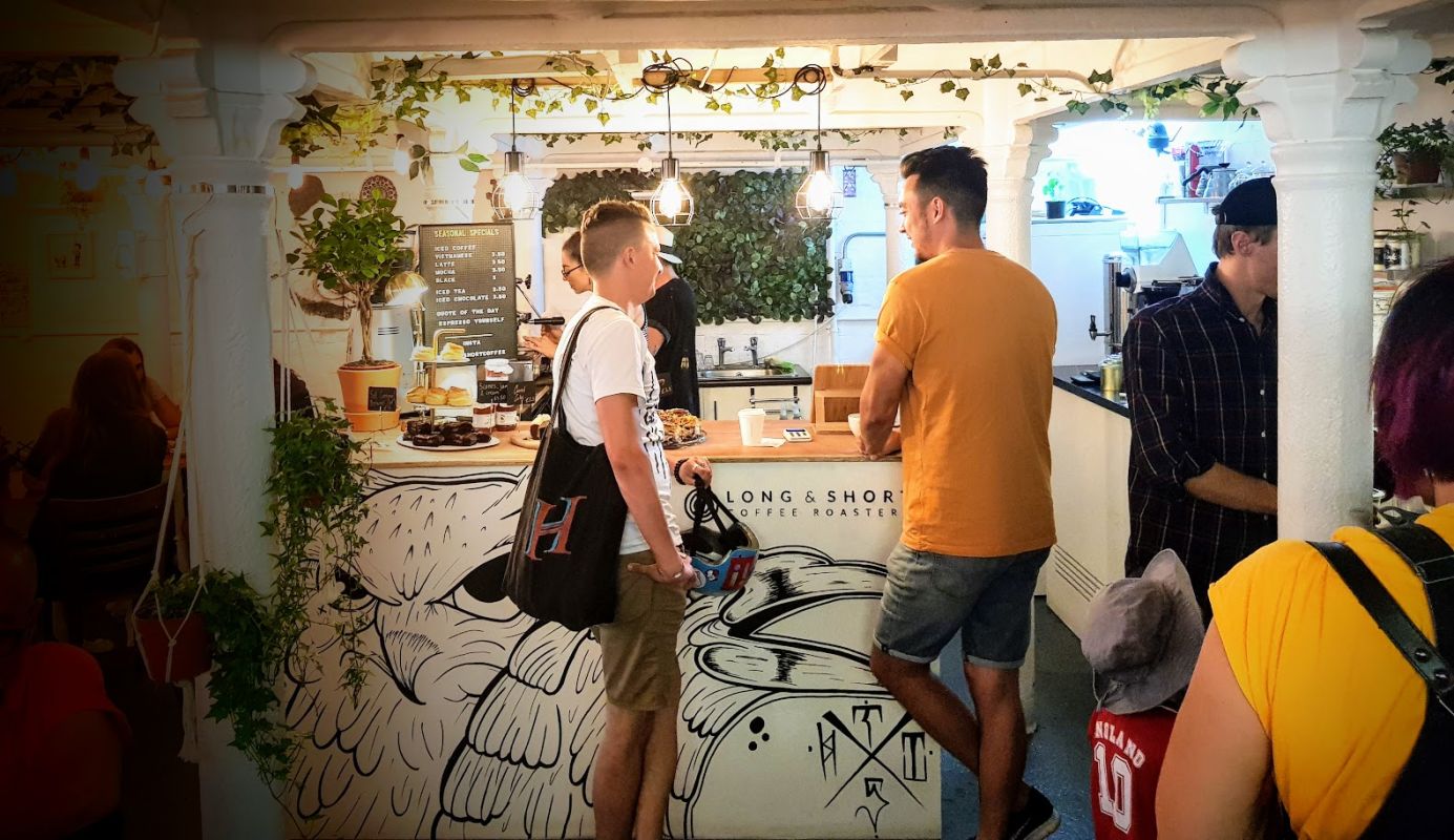Coffee counter at Long and Short coffee