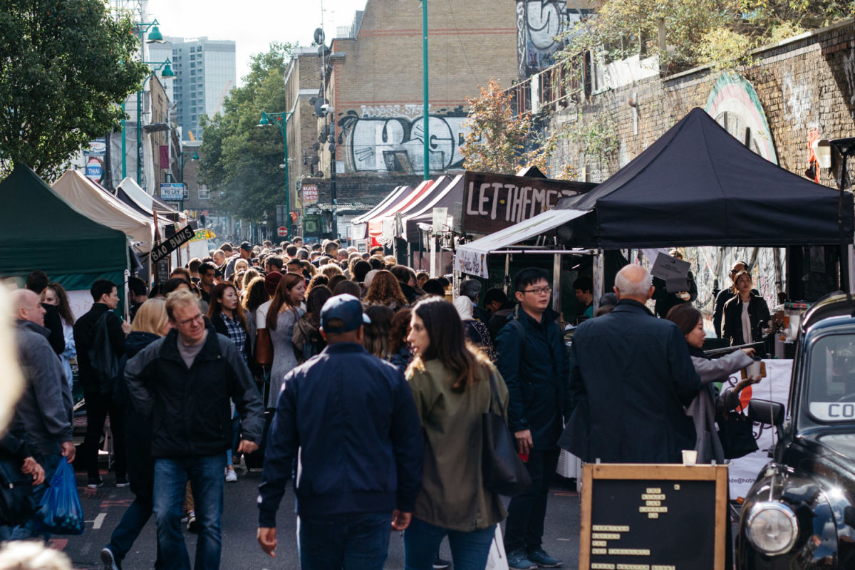 Brick Lane’s street food market on Sundays