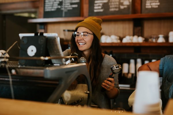 Happy barista